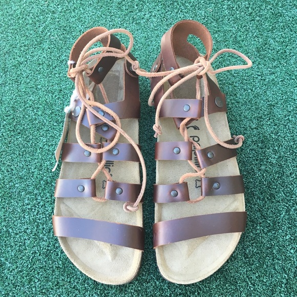 NWT Birkenstock Cleo Gladiator Sandal Cognac 37 - Picture 3 of 8